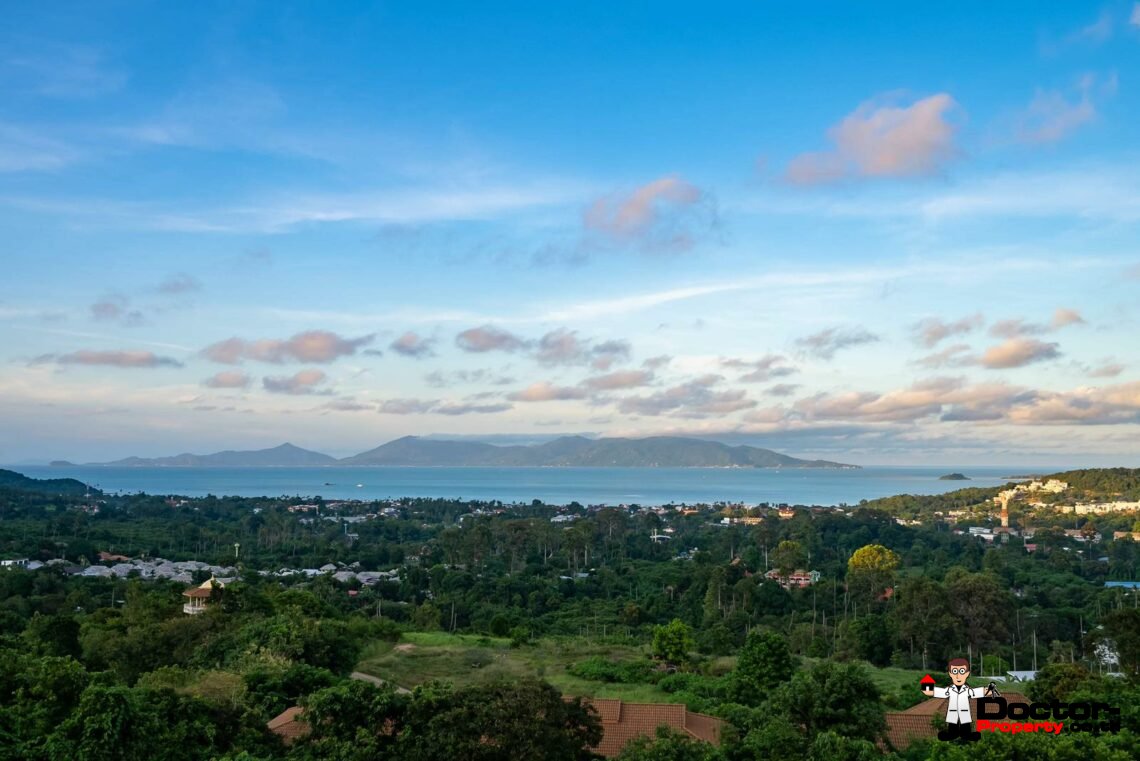 New 3 Bedroom Pool Villa with Sea View – Bo Phut, Koh Samui – For Sale